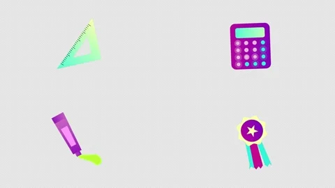 School Icons Motion Graphics Pack Stock Footage 282757682