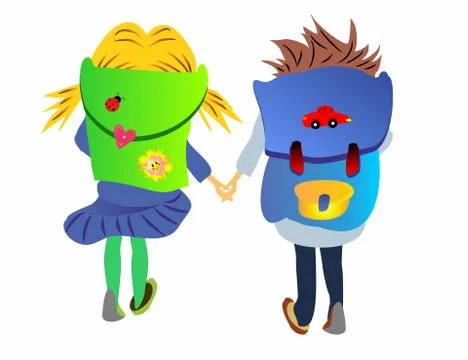 To school Stock Illustration