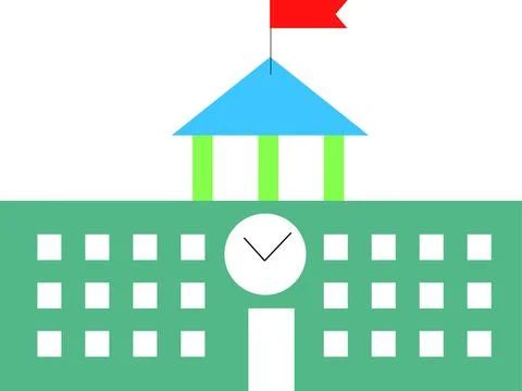School illustration icon Ilustración de archivo
