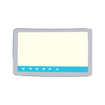 School interactive smartboard cartoon vector illustration Illustrazione stock