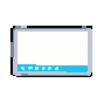 School interactive smartboard pixel art vector illustration Illustrazione stock