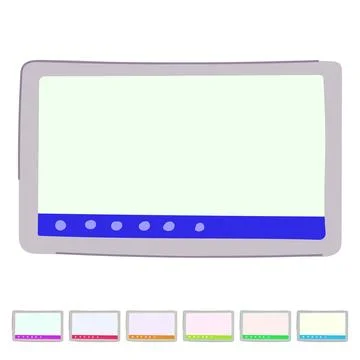 School interactive smartboard vector cartoon graphic Stock Illustration
