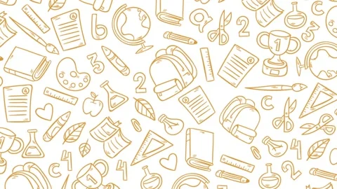 School items background animation Video stock 93924105