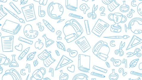 School items background animation Stock Footage 93924113