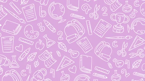 School items background animation Stock Footage 93924182