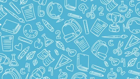 School items background animation Stock Footage 93924221
