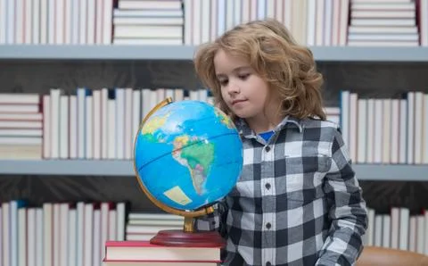 School kid student learning, study language or literature at school. Elementary Stock Photos