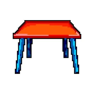 School kid table game pixel art vector illustration Stock Illustration