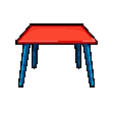 School kid table pixel art vector illustration Stock Illustration