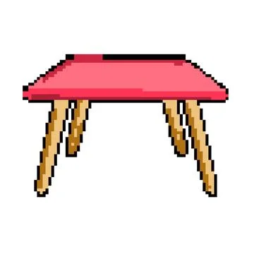 School kid table pixel art vector illustration Stock Illustration