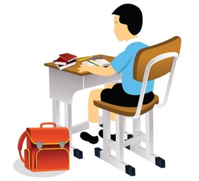 School kids Stock Illustration