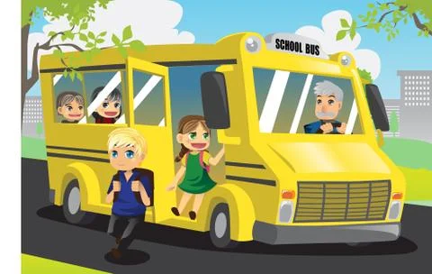 School kids Stock Illustration