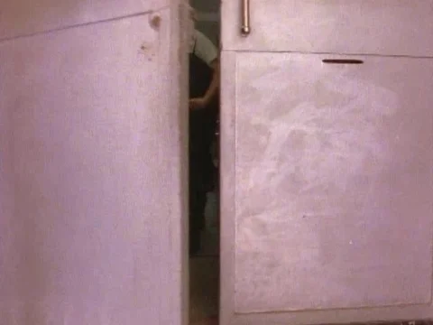 School kids leaving in a queue with their teachers as the door opens Stock Footage 79878871