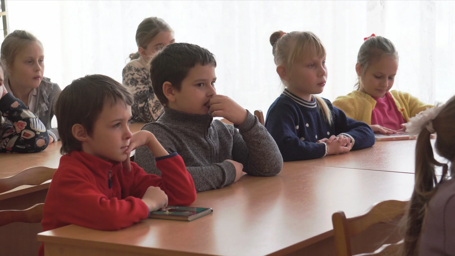 School Kids Sit At Desks Video Clip 85373042 Pond5