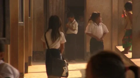 School in Laos Stock Footage 58059707