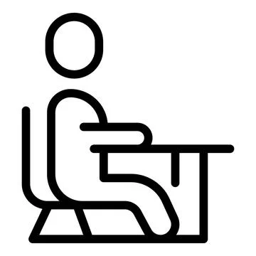 School learn lesson icon outline vector. Children preschool Ilustração Stock