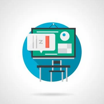 School lessons color detailed vector icon Stock Illustration