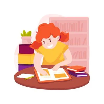 School library isolated cartoon vector illustration. Stock Illustration