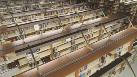 School library top-down angle drone footage, jk01 Stock Footage 270421591