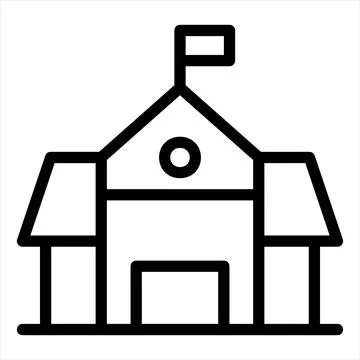 School line icon vector illustration isolated on white background Stock Illustration
