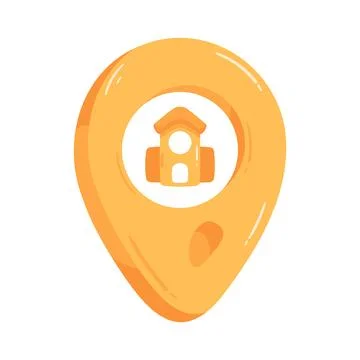School location Illustrazione stock