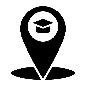 School location Vector Icon Design Illustration Stock Illustration
