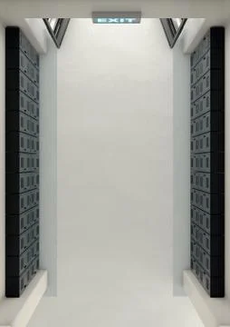 School Locker Exit Way Stock Illustration