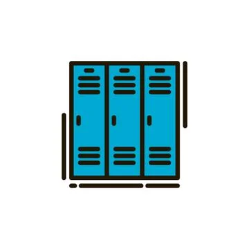 School locker illustration Stock Illustration