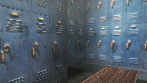 School locker room Stock Footage 165174870