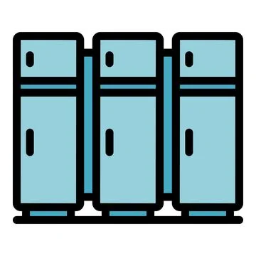 School locker room icon vector flat Stockillustratie