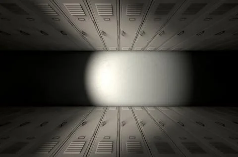 School Locker Row New Stock Illustration