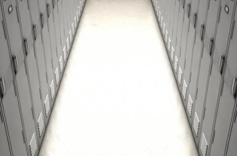 School Locker Row New Stock Illustration