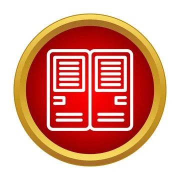 School lockers flat design icon displaying storage Stock Illustration