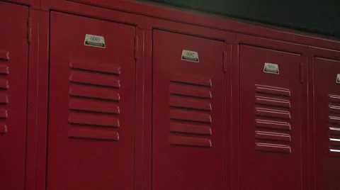 School Lockers Stock Footage 37914868