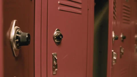 School Lockers Stock Footage 302765343