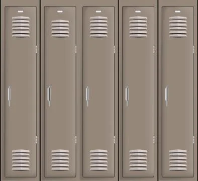 School lockers Stock Illustration
