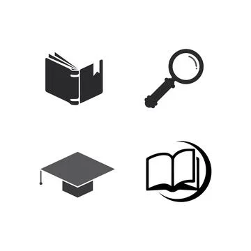 School logo and education, vector, illustration and book logo for study web.. Stock Illustration