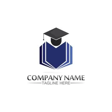 School logo and education, vector, illustration and book logo for study web.. Stock Illustration