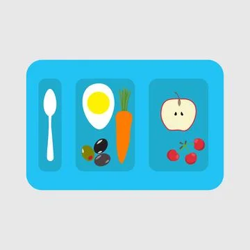 School lunch box Stock Illustration