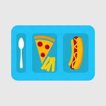 School lunch Stock Illustration