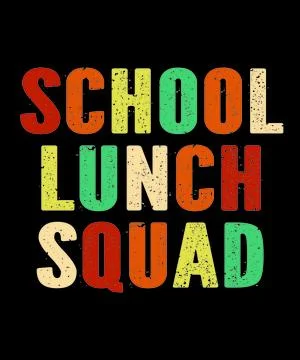 School Lunch Squad Stock Illustration