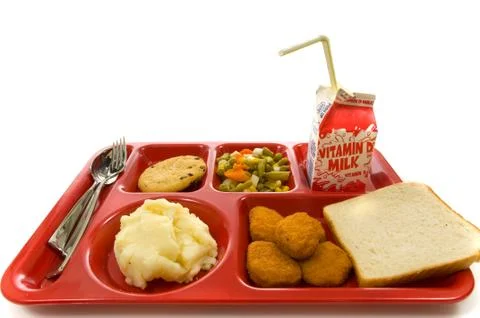School lunch tray Stock Photos