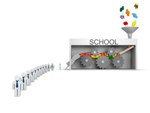 School machine Illustrazione stock
