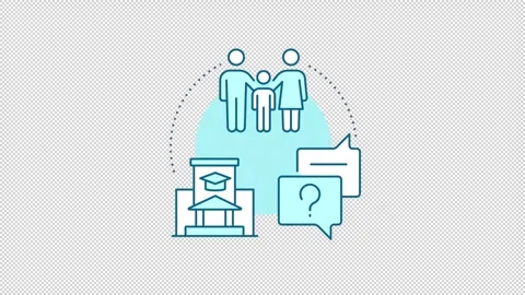 School management interface animated onboarding mobile app screens Stock Footage 340419551
