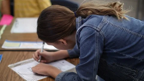 In School - Math Assignment Stock Footage 116752799
