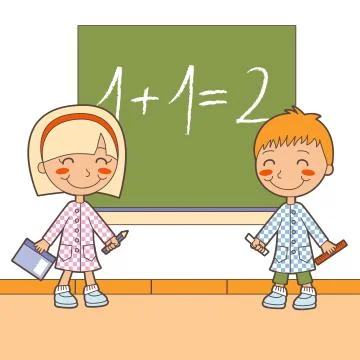 School Math Class Stock Illustration