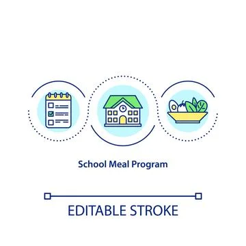 School meal program concept icon Stock Illustration