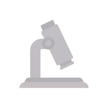 School microscope flat style icon Illustrazione stock