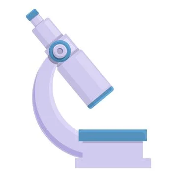 School microscope icon, cartoon style Stock Illustration