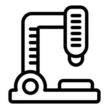 School microscope icon outline vector. Study kid イラスト素材
